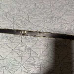 A. Broo Black Leather Belt